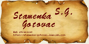 Stamenka Gotovac vizit kartica